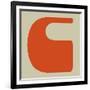 Letter C Orange-NaxArt-Framed Art Print