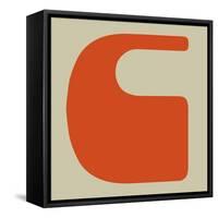 Letter C Orange-NaxArt-Framed Stretched Canvas