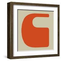 Letter C Orange-NaxArt-Framed Art Print