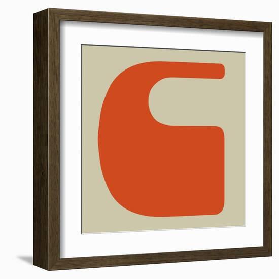 Letter C Orange-NaxArt-Framed Art Print