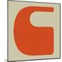 Letter C Orange-NaxArt-Mounted Art Print