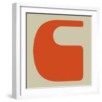 Letter C Orange-NaxArt-Framed Art Print