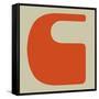 Letter C Orange-NaxArt-Framed Stretched Canvas