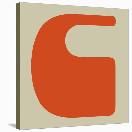 Letter C Orange-NaxArt-Stretched Canvas