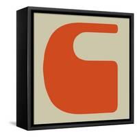Letter C Orange-NaxArt-Framed Stretched Canvas