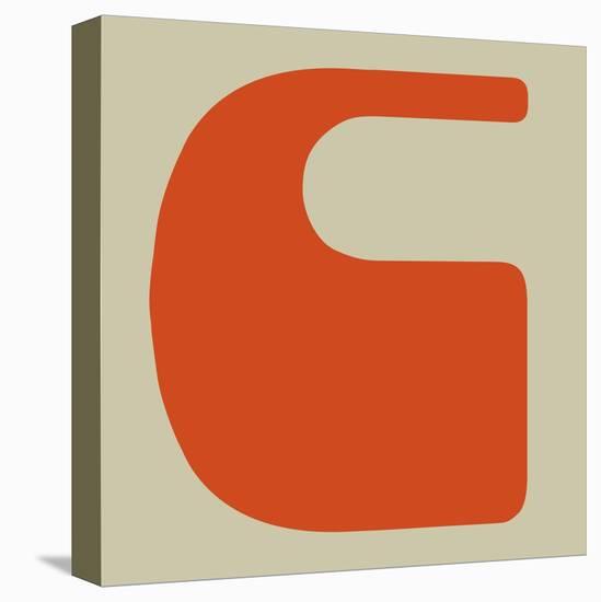 Letter C Orange-NaxArt-Stretched Canvas