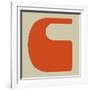 Letter C Orange-NaxArt-Framed Art Print