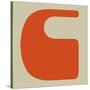 Letter C Orange-NaxArt-Stretched Canvas