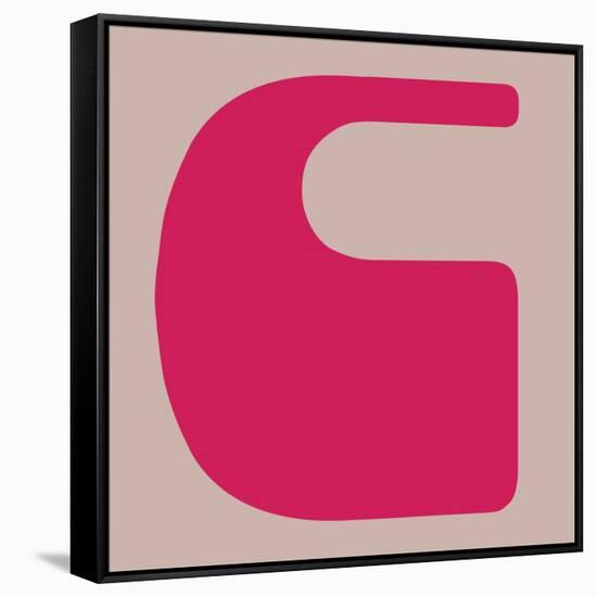 Letter C Pink-NaxArt-Framed Stretched Canvas