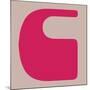 Letter C Pink-NaxArt-Mounted Premium Giclee Print