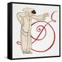 Letter D , from Personages De Comedie, Pub. 1922 (Pochoir Print)-Francois-Louis Schmied-Framed Stretched Canvas