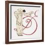 Letter D , from Personages De Comedie, Pub. 1922 (Pochoir Print)-Francois-Louis Schmied-Framed Giclee Print