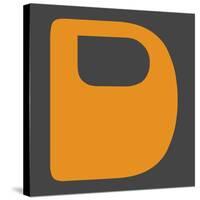 Letter D Yellow-NaxArt-Stretched Canvas