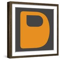 Letter D Yellow-NaxArt-Framed Art Print