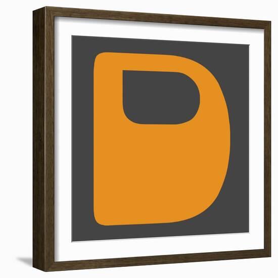 Letter D Yellow-NaxArt-Framed Art Print