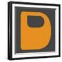 Letter D Yellow-NaxArt-Framed Art Print