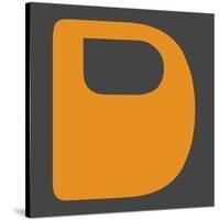 Letter D Yellow-NaxArt-Stretched Canvas