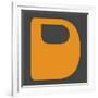 Letter D Yellow-NaxArt-Framed Art Print