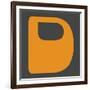 Letter D Yellow-NaxArt-Framed Art Print