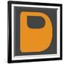 Letter D Yellow-NaxArt-Framed Art Print