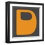 Letter D Yellow-NaxArt-Framed Art Print