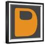 Letter D Yellow-NaxArt-Framed Premium Giclee Print