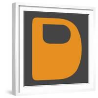 Letter D Yellow-NaxArt-Framed Premium Giclee Print