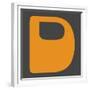 Letter D Yellow-NaxArt-Framed Premium Giclee Print