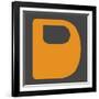 Letter D Yellow-NaxArt-Framed Art Print