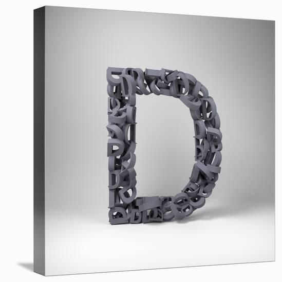 Letter D-badboo-Stretched Canvas