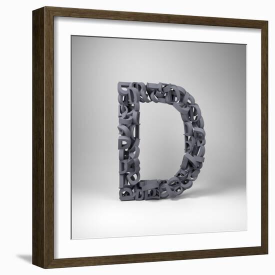 Letter D-badboo-Framed Art Print