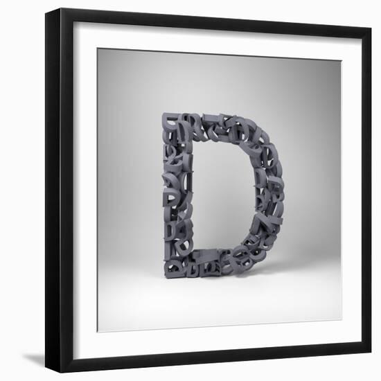 Letter D-badboo-Framed Art Print