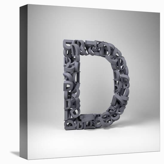 Letter D-badboo-Stretched Canvas