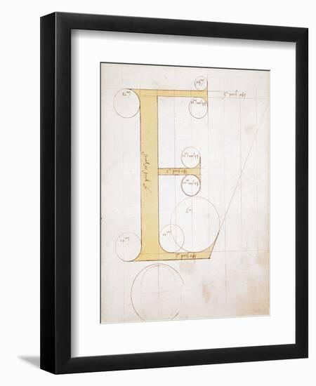 Letter E, Alphabet-null-Framed Premium Giclee Print