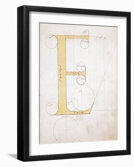 Letter E, Alphabet-null-Framed Giclee Print