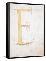 Letter E, Alphabet-null-Framed Stretched Canvas