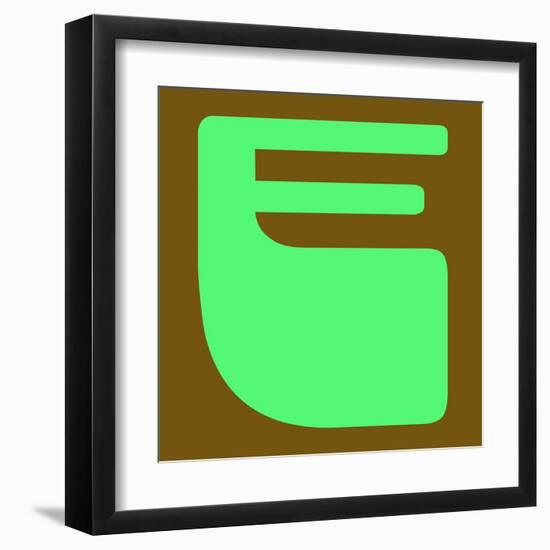 Letter E Green-NaxArt-Framed Art Print