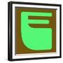 Letter E Green-NaxArt-Framed Art Print