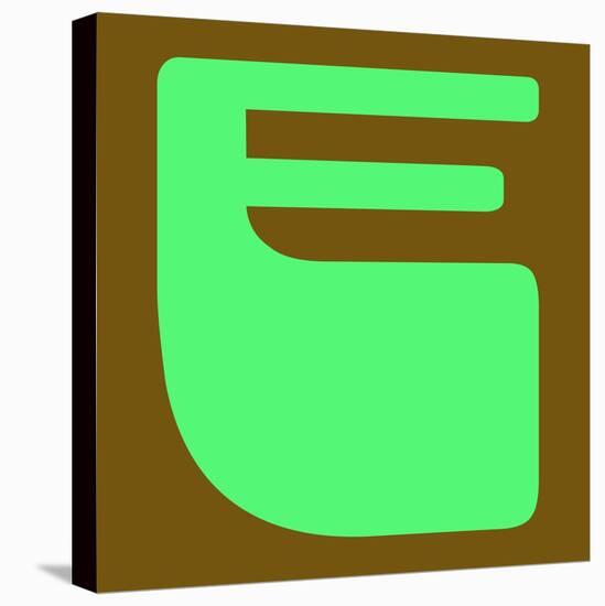 Letter E Green-NaxArt-Stretched Canvas