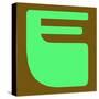 Letter E Green-NaxArt-Stretched Canvas