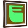 Letter E Green-NaxArt-Framed Art Print