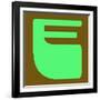Letter E Green-NaxArt-Framed Art Print