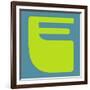 Letter E Yellow-NaxArt-Framed Art Print