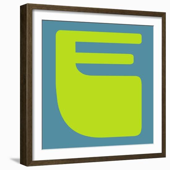 Letter E Yellow-NaxArt-Framed Premium Giclee Print