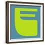 Letter E Yellow-NaxArt-Framed Premium Giclee Print