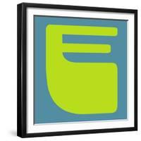 Letter E Yellow-NaxArt-Framed Premium Giclee Print