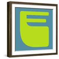 Letter E Yellow-NaxArt-Framed Art Print