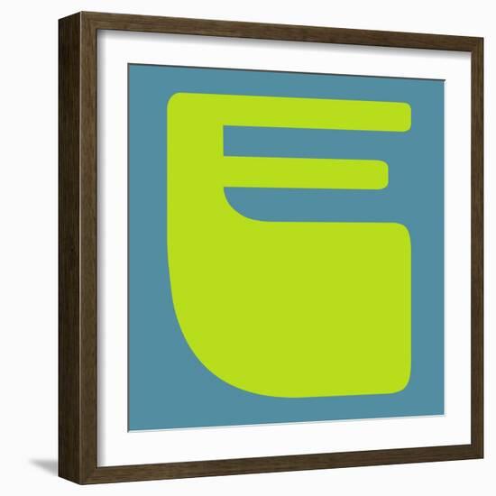 Letter E Yellow-NaxArt-Framed Art Print