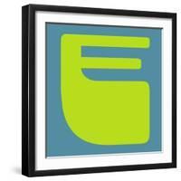 Letter E Yellow-NaxArt-Framed Art Print