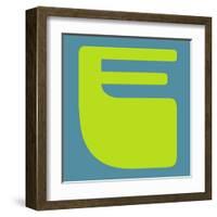 Letter E Yellow-NaxArt-Framed Art Print